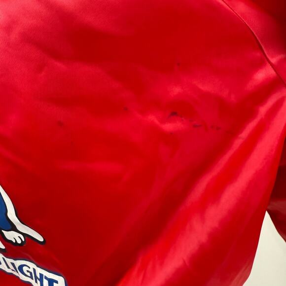 Vtg Spuds Mackenzie Bud Light Satin Jacket Mens Sz XL Anheuser Busch 80s Promo - Picture 6 of 11